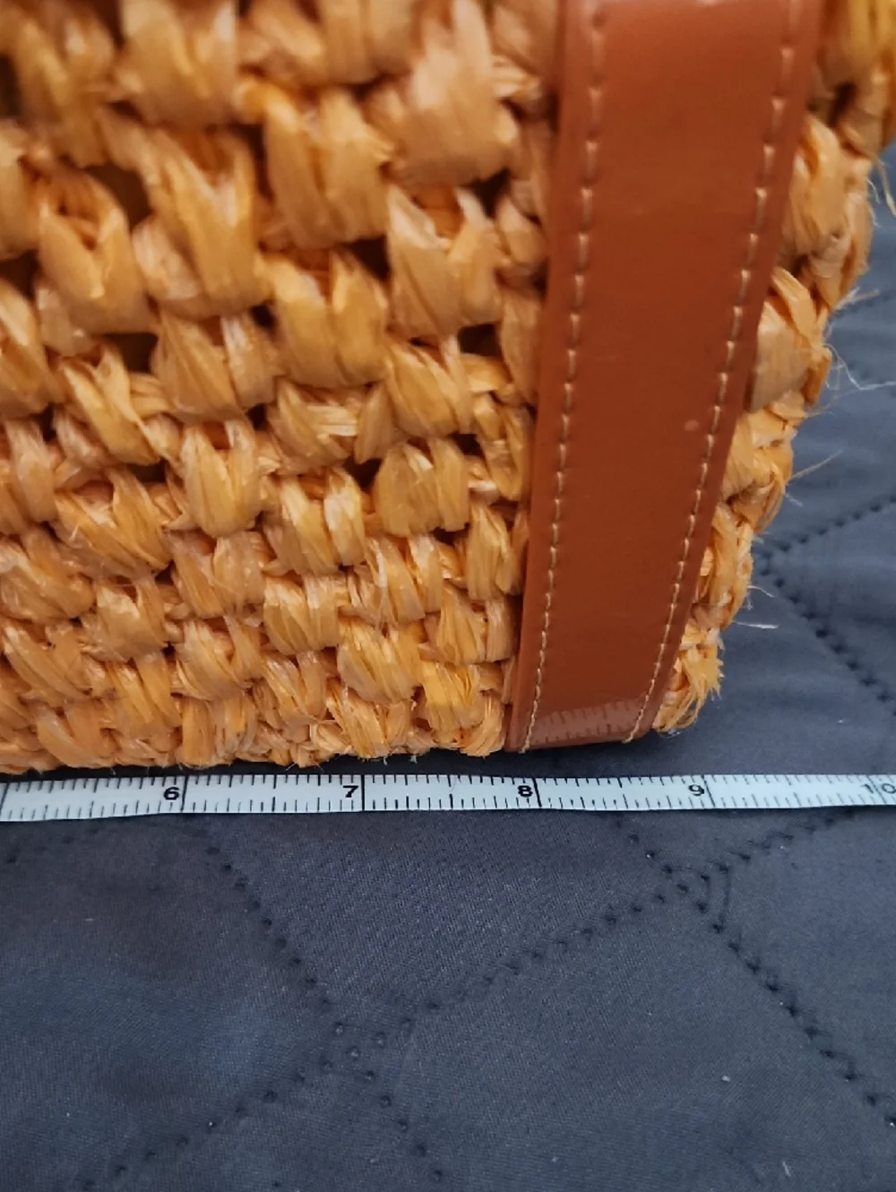 Vintage Bag By Donna, John Wind Imports Woven‎ Orange Bag With Turn-Lock Closure